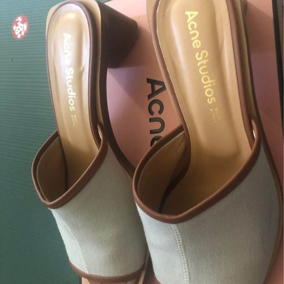 [wear once] Acne Studios Two Tone Mule Sandals in EU37 - Picture 2 of 5